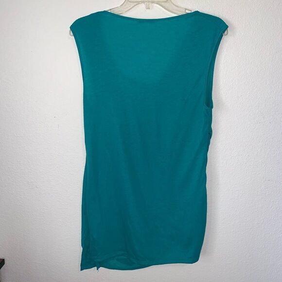 Leifnotes Anthropologie Asymmetrical Tank Top Teal - Picture 7 of 7
